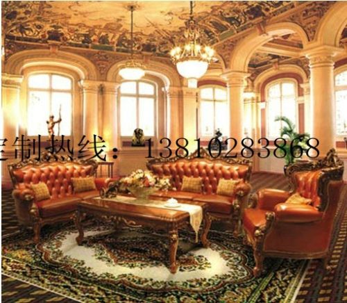 欧式家具产品达十余个系列:卧室系列,客厅系列,餐厅系列,会议桌